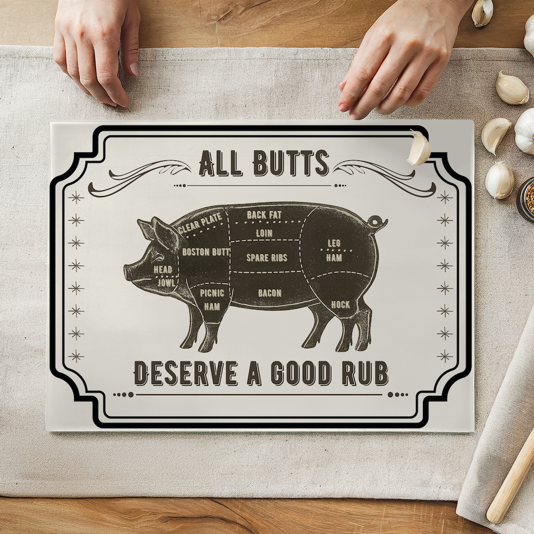 Father's Day BBQ Gift Bundle | Personalized Cutting Board, Seasoning & Cooking Tallow
